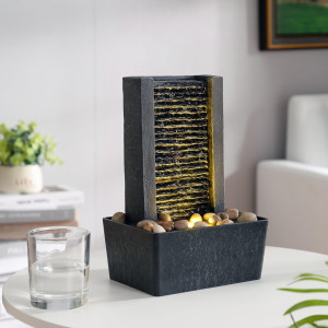 10.4" Decorative Indoor Fountain Meditation Gurgli...