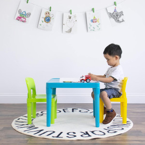 Humble Crew, Aqua Table & Green/Yellow Kids Lightw...