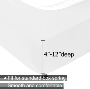 Box Spring Cover Queen Size - Jersey Knit & Stretc...
