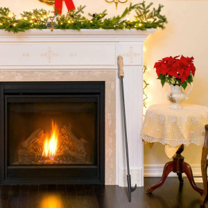 AGM Fire Poker for Fire Pit, 32" Long Heavy Duty C...