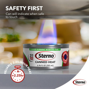Sterno Fuel Cans - 2.25 Hour Burn, Chafing Dish Fu...