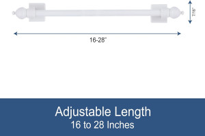 Kenney 7/16" Multi-Use Adjustable Petite Cafe Magn...