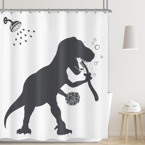 LGhtyro Funny Dinosaur Shower Curtain, Dino Shower...