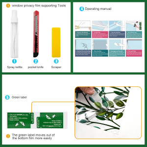 Window Privacy Film Stain Glass Window Film Rainbo...