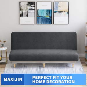 MAXIJIN Velvet Futon Cover Stretch Futon Slip Cove...