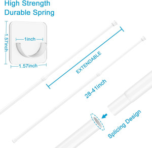 AIZESI Spring Tension Curtain Rods Short Tension R...