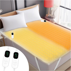 Heated Mattress Pad Queen 80"×60", Fits Mattresses...