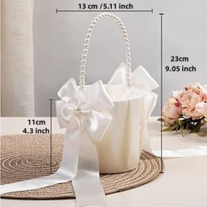 Flower Girl Baskets for Wedding,Ivory Flower Girl...