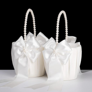 Flower Girl Baskets for Wedding,Ivory Flower Girl...