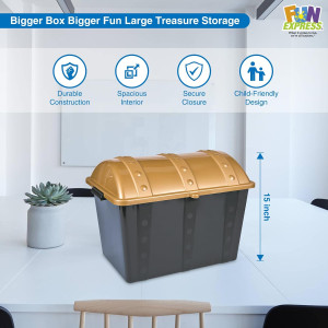 Fun Express Large Treasure Chest, 1 Black Treasure...