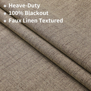 Joydeco Natural Linen Curtains 84 inch Length 2 Pa...
