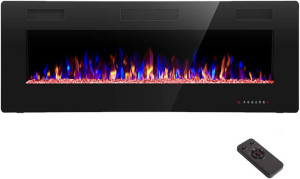 R.W.FLAME Electric Fireplace 50 inch Recessed and...
