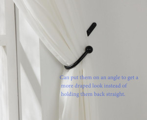 VRSS Wall Mount Curtain Tiebacks Drapery Holdbacks...