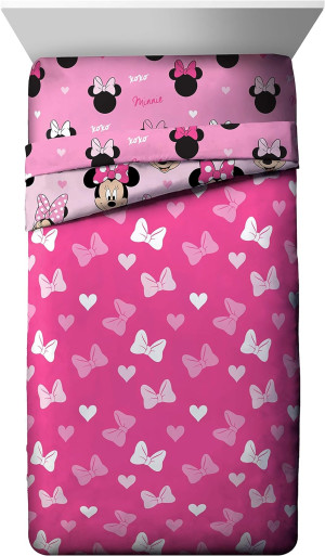 Jay franco Disney Minnie Mouse Hearts N Love Twin...