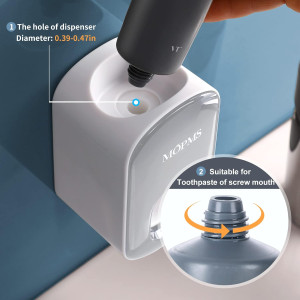 MOPMS Toothpaste Dispenser Wall Mounted for Bathro...