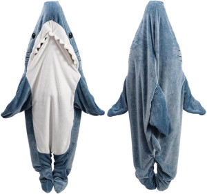 Shark Blanket Hoodie Onesie for Adult & Kid, Weara...