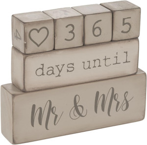 Ganz 6 Piece Wooden Block Wedding Day Countdown Ca...