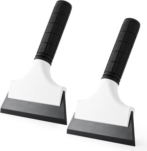 Gomake 2PCS Small Rubber Squeegee Ice Scraper Wind...