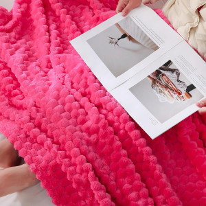 Puncuntex Hot Pink Throw Blanket 50"×60" inches Gi...