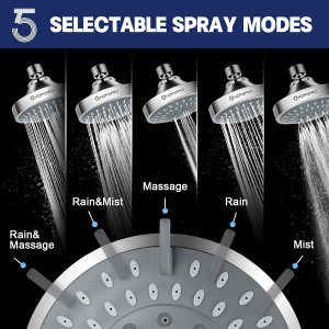 HOPOPRO 5-Mode High Pressure Shower Head - The Was...