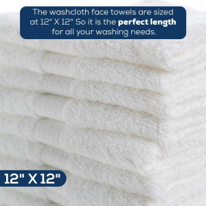 Simpli-Magic Cotton Washcloths White, 40 Pack, Siz...
