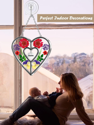 KY&BOSAM Heart Suncatchers Grandma Gift Ornament S...