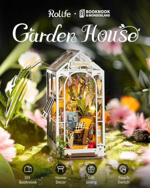 Rolife DIY Book Nook Kits for Adults-Garden House...