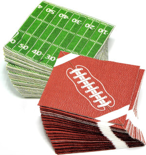 4E's Novelty 80 Pack Football Disposable Paper Nap...