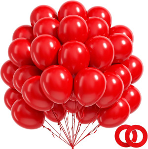FOTIOMRG 100 Pack Red Balloons 12 inch, Red Latex...