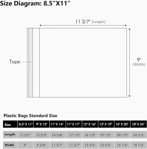 50 Pack Acid-Free Crystal Clear Sleeves Storage Ba...