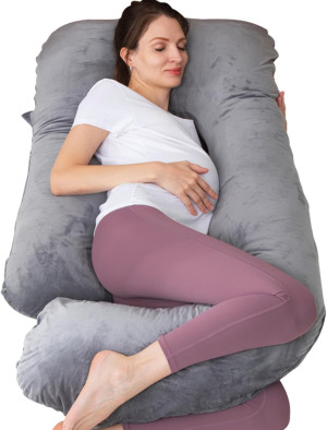 MOON PINE Pregnancy Pillow, U Shaped Full Body Pil...