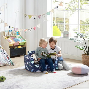 Ulax Furniture Kids Fold Out Couch 2-in-1 Children...