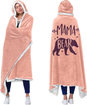 Mama Pink Wearable Blanket Hoodie - Birthday Gifts...