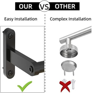 24 Inch Matte Black Towel Bar for Bathroom, Sturdy...