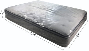 uBoxes Queen Mattress Clear Plastic Poly Covers, 6...