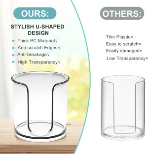 2 Pack Bathroom Cup Dispenser - Countertop 3 oz Ba...