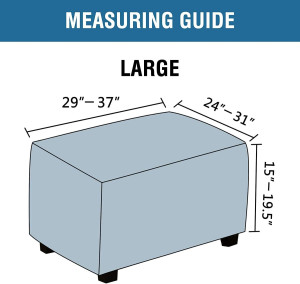 H.VERSAILTEX Ottoman Covers Slipcover Rectangle Re...