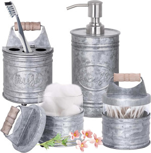 Autumn Alley Bathroom Accessories Set 4 - Galvaniz...