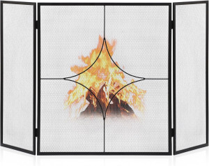 FEED GARDEN 3 Panel Fireplace Screen 48" W x 28" H...