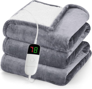 greenoak Heated Blanket Electric Throw 50"X60", He...