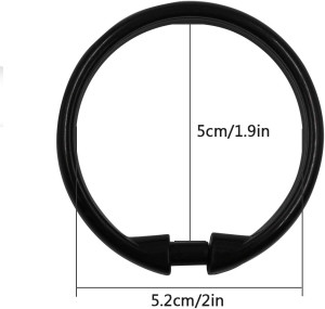 Qulable Shower Curtain Rings-12 Pack- Plastic Show...