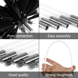12pcs Chimney Cleaning Brush Kit, Flexible Duct Ve...