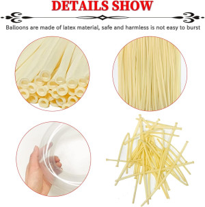 Clear Long Balloons Premium 260 Twisting Balloons...