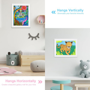 [2-Pack] Kids Art Frames, 8.5x11 Front Opening Kid...