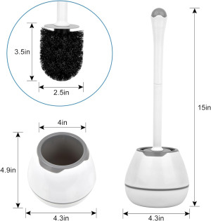 Toilet Brush and Holder, 2 Pack Toilet Bowl Brush...