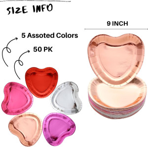 Winoo Design Bulk Valentines Plates - 50 PK - Shin...
