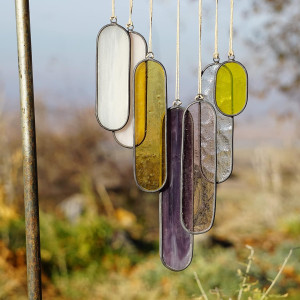 Fernweh4u Sunset Stained Glass Suncatchers Window...