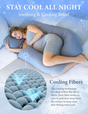 Pharmedoc Pregnancy Pillows, U-Shape Full Body Pil...