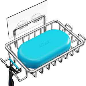 Nieifi Bar Soap Holder for Shower Wall with 4 Hook...