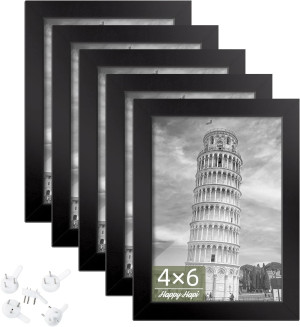 HappyHapi 4x6 Picture Frame Set of 5, Photo Frames...